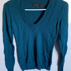 The Limited turquoise v-neck wool blend sweater